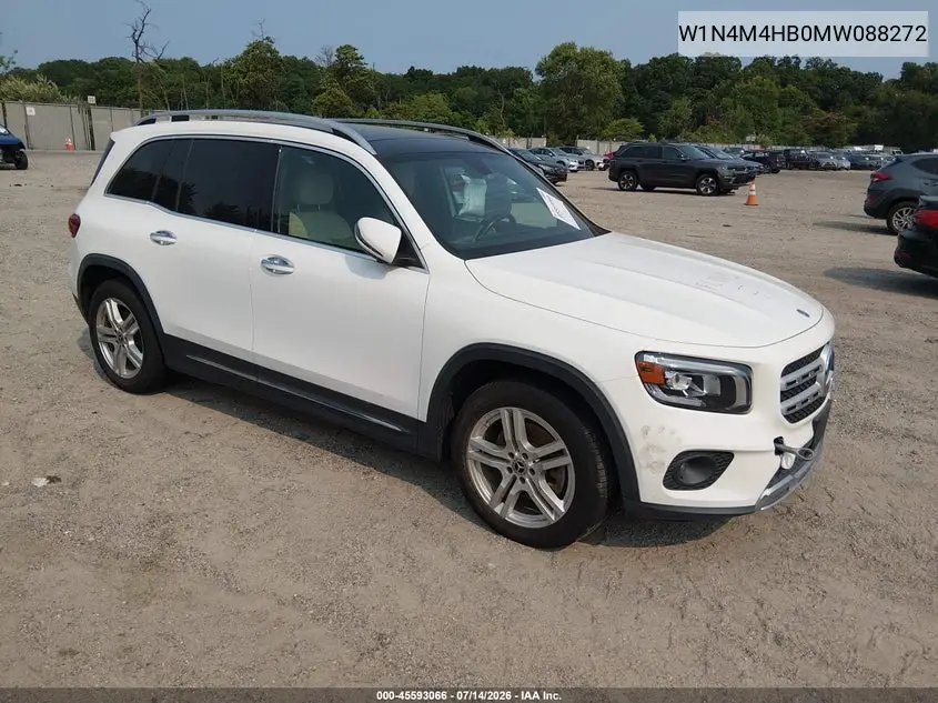 2021 Mercedes-Benz Glb 250 4Matic VIN: W1N4M4HB0MW088272 Lot: 45593066