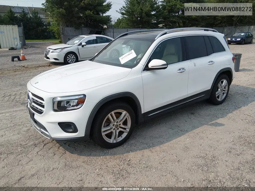 2021 Mercedes-Benz Glb 250 4Matic VIN: W1N4M4HB0MW088272 Lot: 45593066