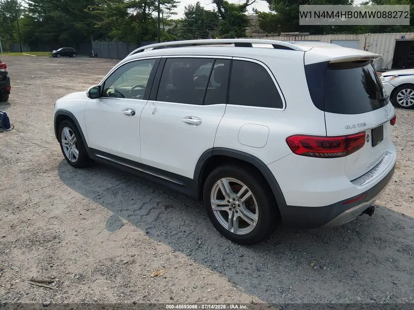 2021 Mercedes-Benz Glb 250 4Matic VIN: W1N4M4HB0MW088272 Lot: 45593066