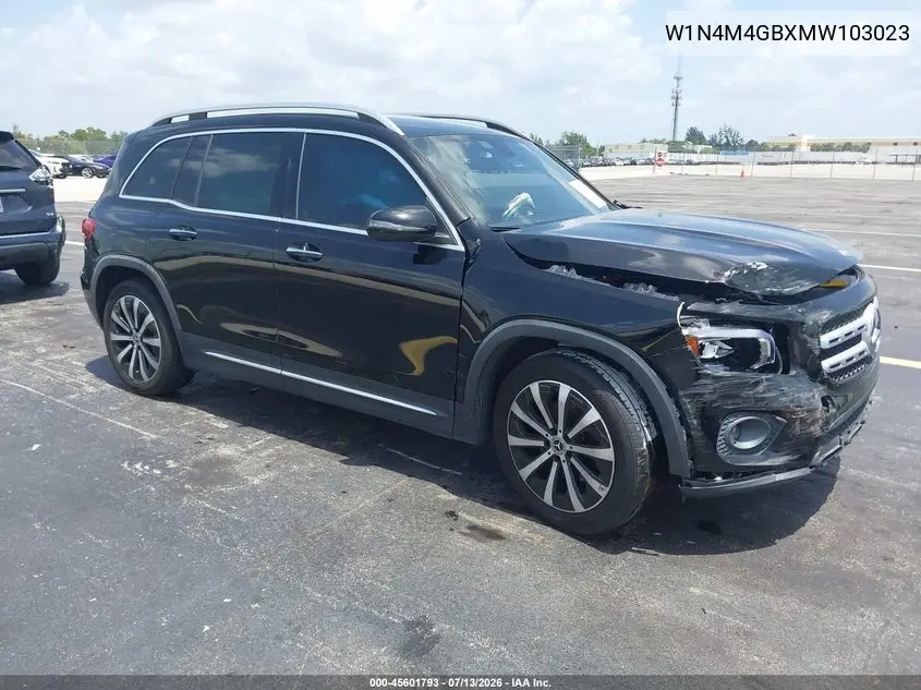 2021 Mercedes-Benz Glb 250 VIN: W1N4M4GBXMW103023 Lot: 45601793