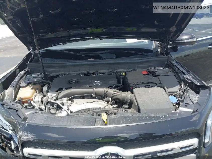 2021 Mercedes-Benz Glb 250 VIN: W1N4M4GBXMW103023 Lot: 45601793