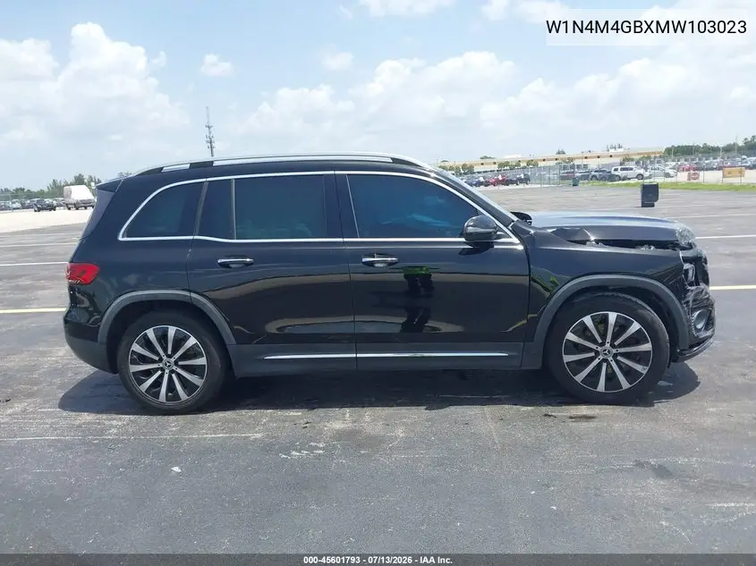 2021 Mercedes-Benz Glb 250 VIN: W1N4M4GBXMW103023 Lot: 45601793
