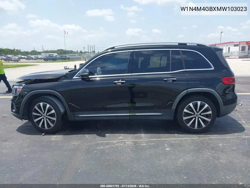 2021 Mercedes-Benz Glb 250 VIN: W1N4M4GBXMW103023 Lot: 45601793