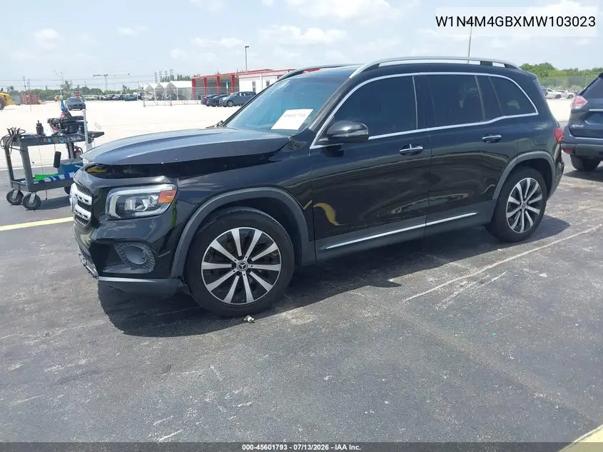 2021 Mercedes-Benz Glb 250 VIN: W1N4M4GBXMW103023 Lot: 45601793