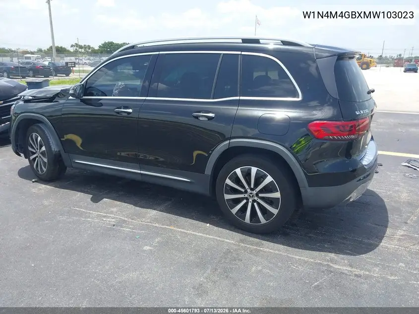 2021 Mercedes-Benz Glb 250 VIN: W1N4M4GBXMW103023 Lot: 45601793