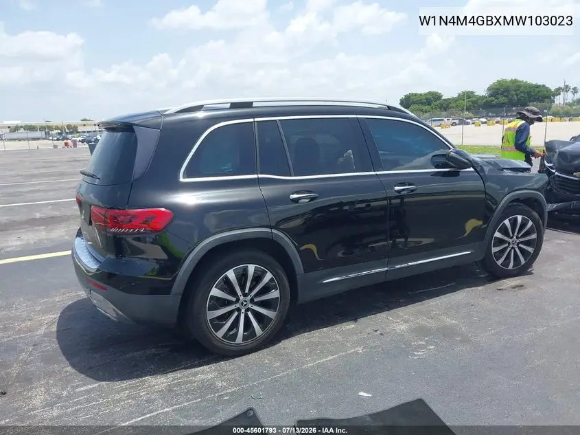 2021 Mercedes-Benz Glb 250 VIN: W1N4M4GBXMW103023 Lot: 45601793