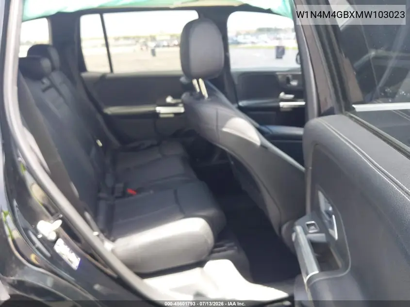 2021 Mercedes-Benz Glb 250 VIN: W1N4M4GBXMW103023 Lot: 45601793
