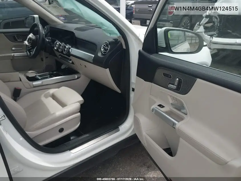 2021 Mercedes-Benz Glb 250 VIN: W1N4M4GB4MW124515 Lot: 45603786