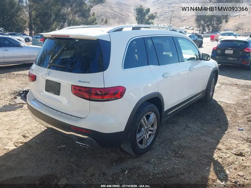 2021 Mercedes-Benz Glb 250 4Matic VIN: W1N4M4HB1MW093366 Lot: 45610585
