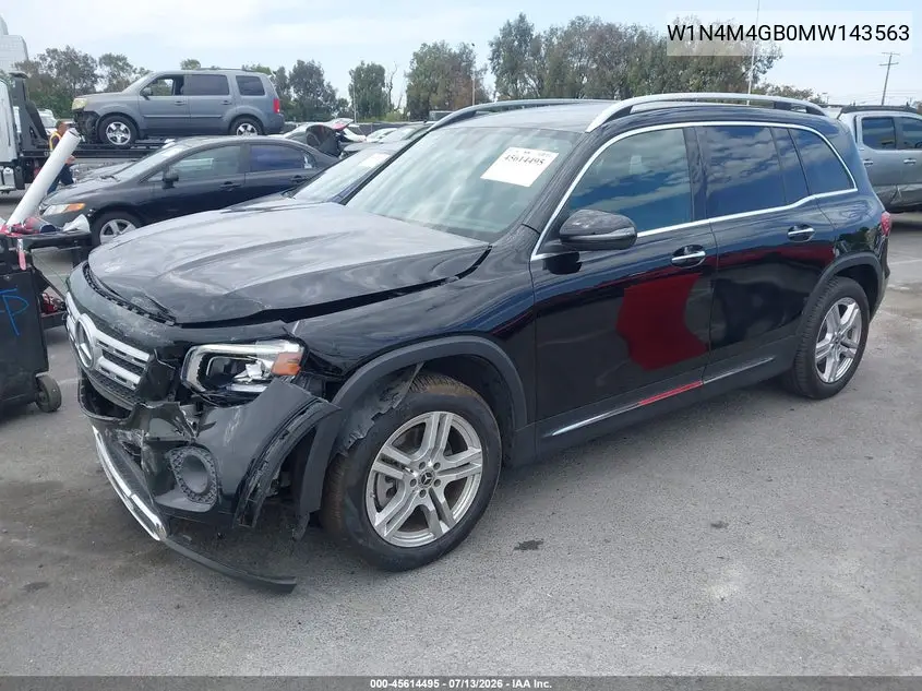 2021 Mercedes-Benz Glb 250 VIN: W1N4M4GB0MW143563 Lot: 45614495