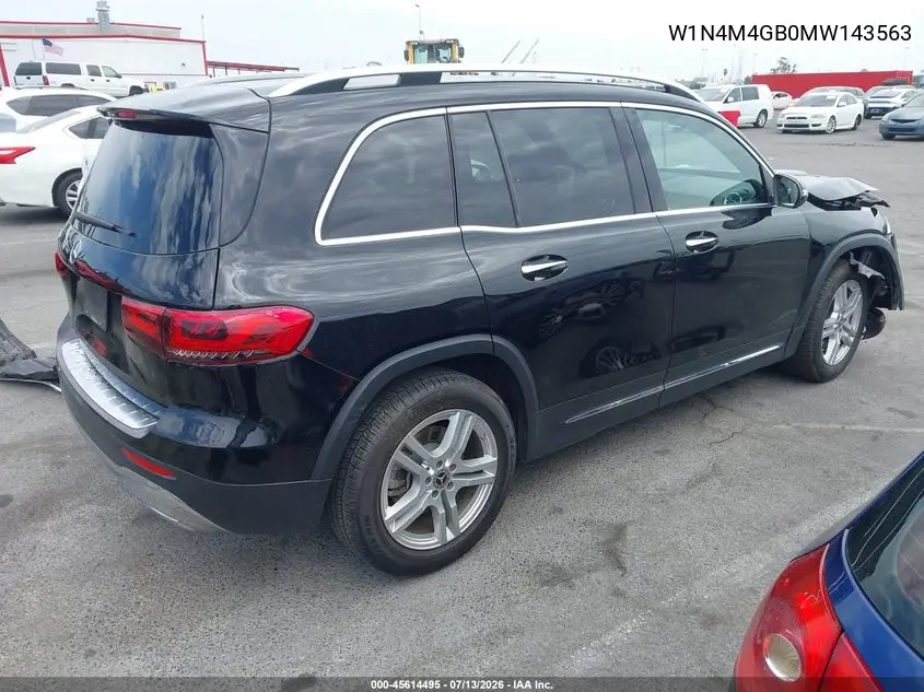 2021 Mercedes-Benz Glb 250 VIN: W1N4M4GB0MW143563 Lot: 45614495