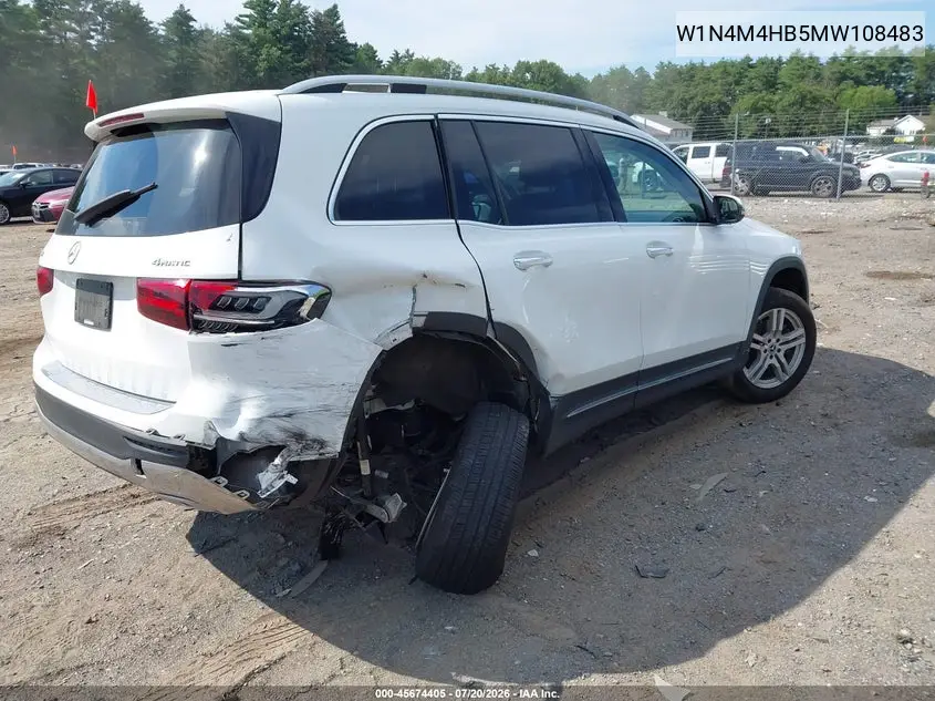 2021 Mercedes-Benz Glb 250 4Matic VIN: W1N4M4HB5MW108483 Lot: 45674405