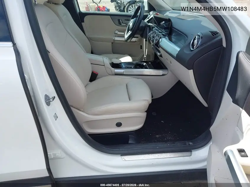 2021 Mercedes-Benz Glb 250 4Matic VIN: W1N4M4HB5MW108483 Lot: 45674405