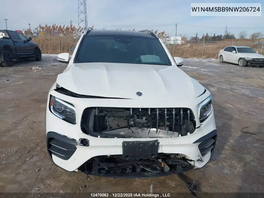 2022 Mercedes-Benz Glb Amg 35 4Matic VIN: W1N4M5BB9NW206724 Lot: 12470062