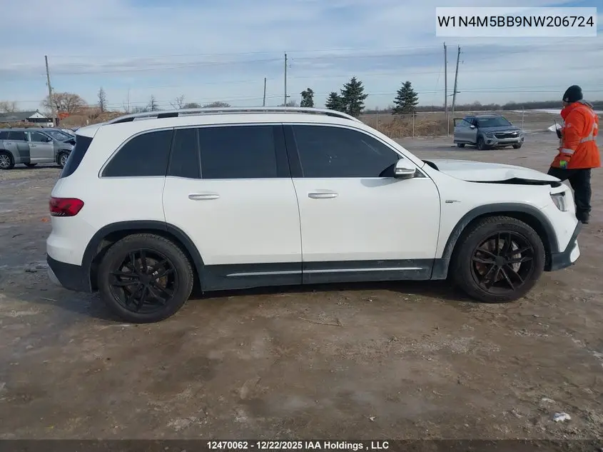 2022 Mercedes-Benz Glb Amg 35 4Matic VIN: W1N4M5BB9NW206724 Lot: 12470062