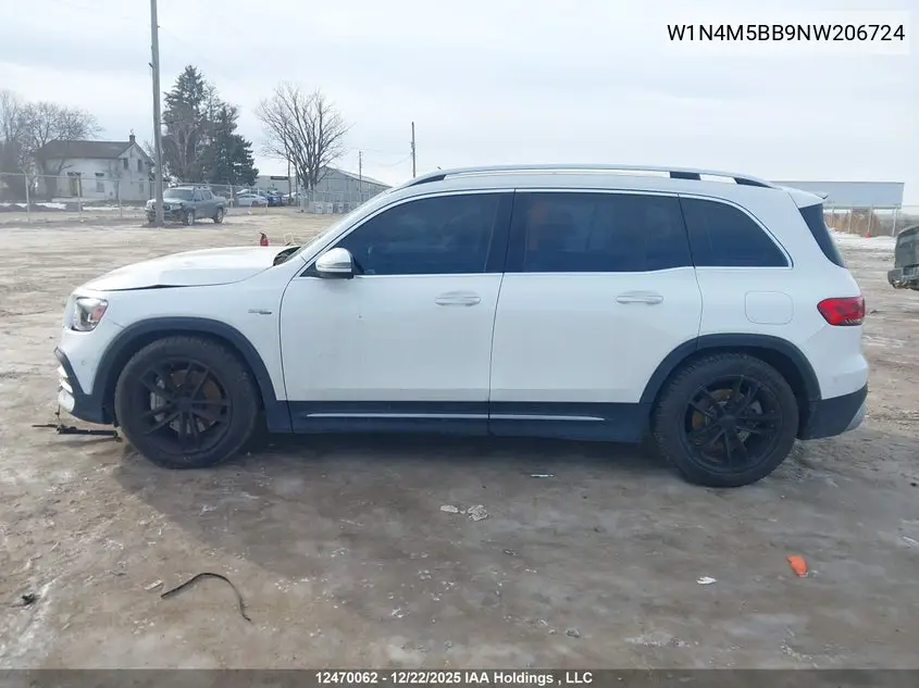 2022 Mercedes-Benz Glb Amg 35 4Matic VIN: W1N4M5BB9NW206724 Lot: 12470062