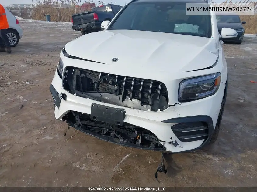 2022 Mercedes-Benz Glb Amg 35 4Matic VIN: W1N4M5BB9NW206724 Lot: 12470062