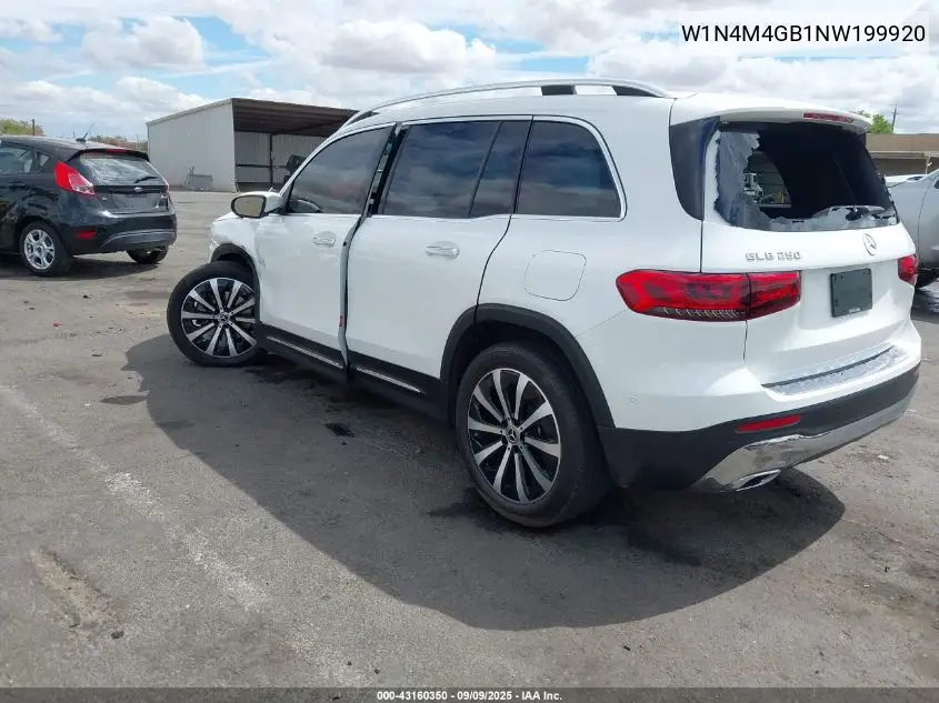 W1N4M4GB1NW199920 2022 Mercedes-Benz Glb 250