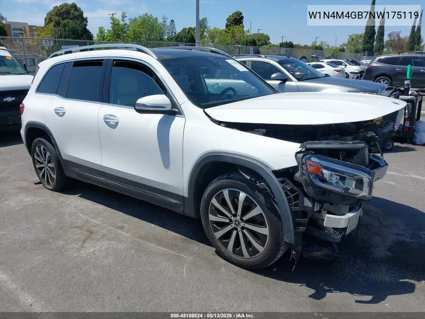 2022 Mercedes-Benz Glb 250 VIN: W1N4M4GB7NW175119 Lot: 45106524