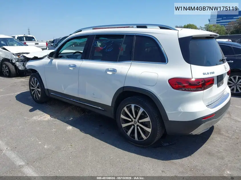 2022 Mercedes-Benz Glb 250 VIN: W1N4M4GB7NW175119 Lot: 45106524