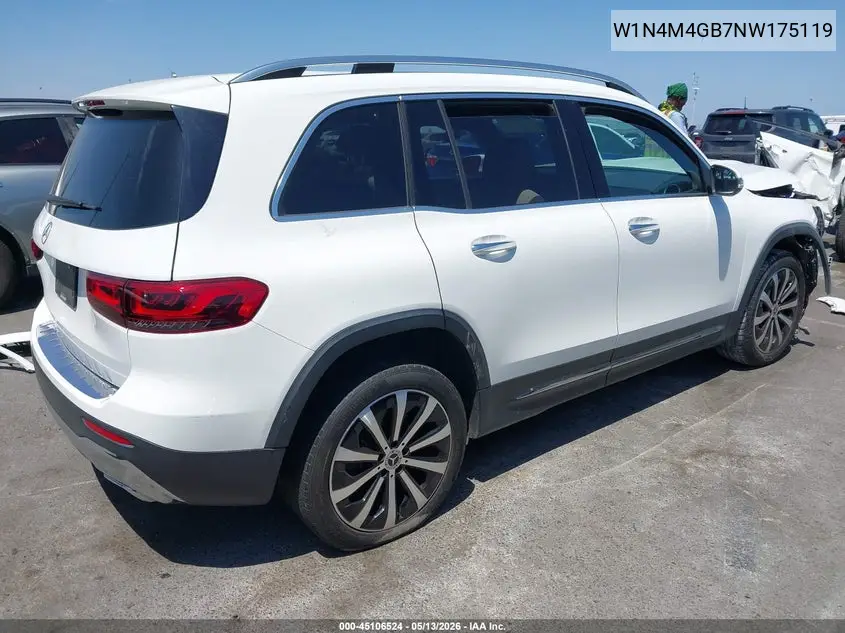 2022 Mercedes-Benz Glb 250 VIN: W1N4M4GB7NW175119 Lot: 45106524