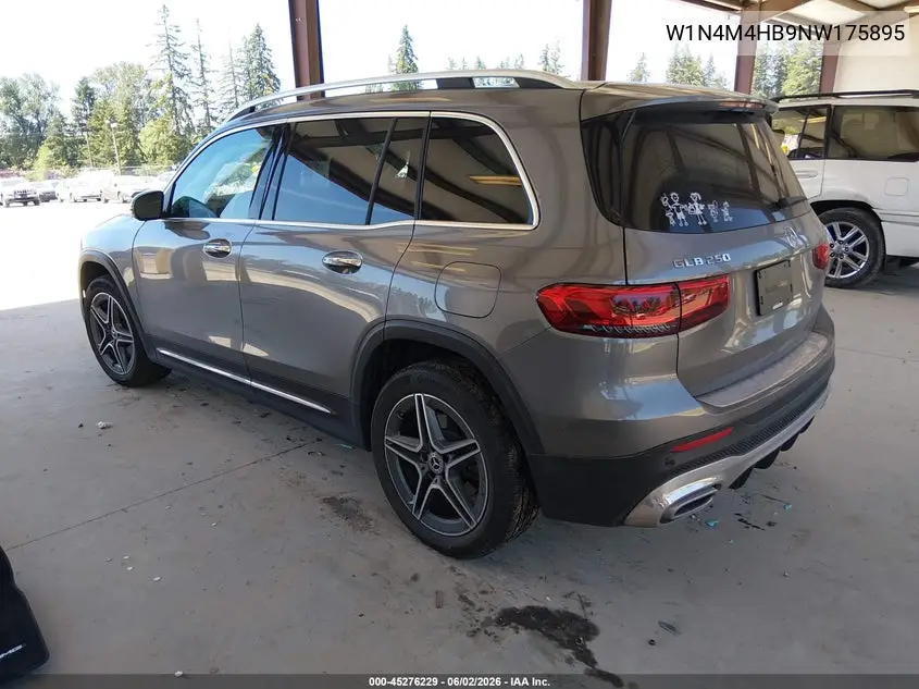 2022 Mercedes-Benz Glb 250 4Matic VIN: W1N4M4HB9NW175895 Lot: 45276229