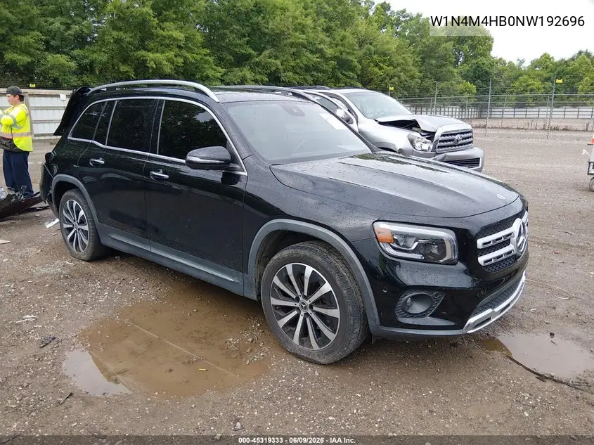 2022 Mercedes-Benz Glb 250 4Matic VIN: W1N4M4HB0NW192696 Lot: 45319333