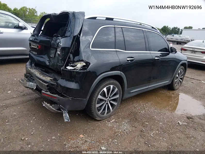 2022 Mercedes-Benz Glb 250 4Matic VIN: W1N4M4HB0NW192696 Lot: 45319333