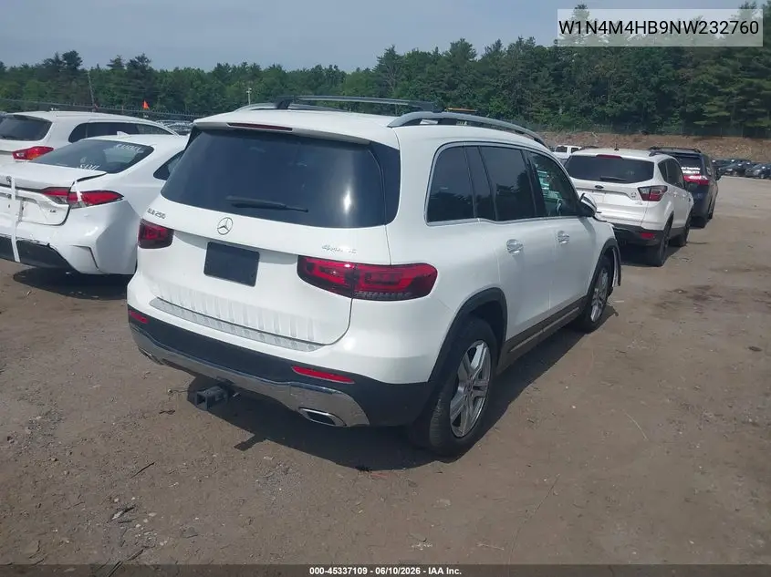 2022 Mercedes-Benz Glb 250 4Matic VIN: W1N4M4HB9NW232760 Lot: 45337109
