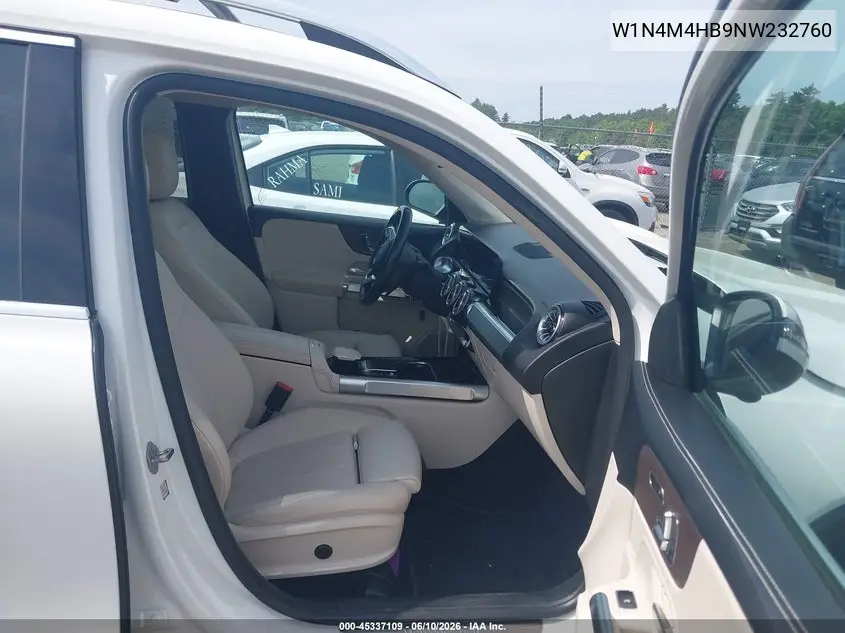 2022 Mercedes-Benz Glb 250 4Matic VIN: W1N4M4HB9NW232760 Lot: 45337109