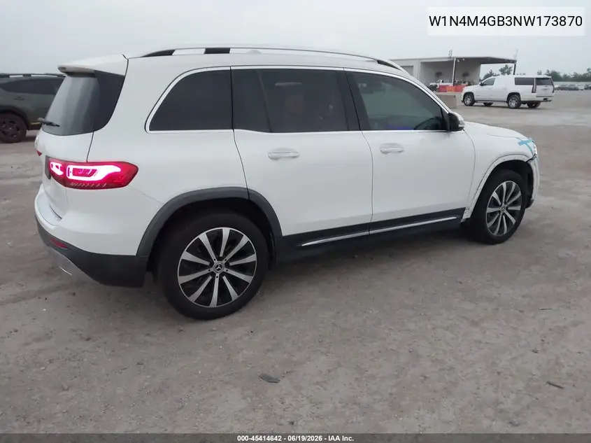2022 Mercedes-Benz Glb 250 VIN: W1N4M4GB3NW173870 Lot: 45414642