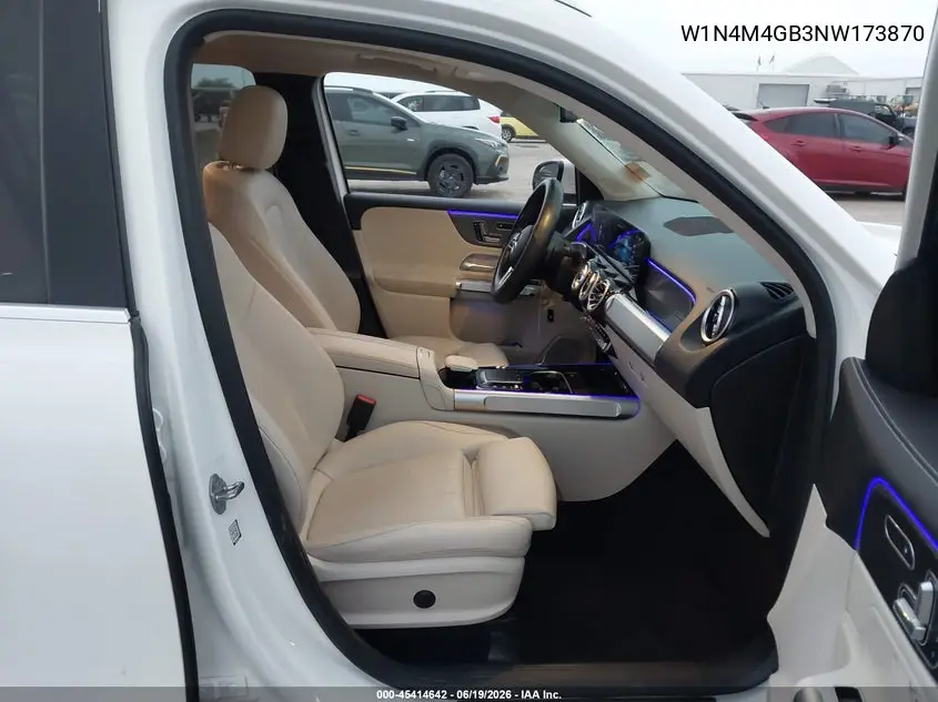 2022 Mercedes-Benz Glb 250 VIN: W1N4M4GB3NW173870 Lot: 45414642