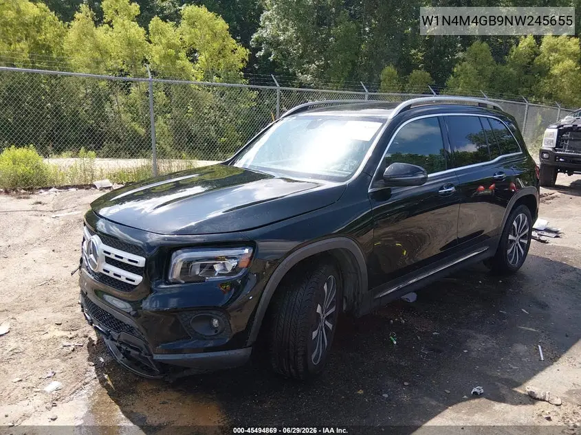 2022 Mercedes-Benz Glb 250 VIN: W1N4M4GB9NW245655 Lot: 45494869