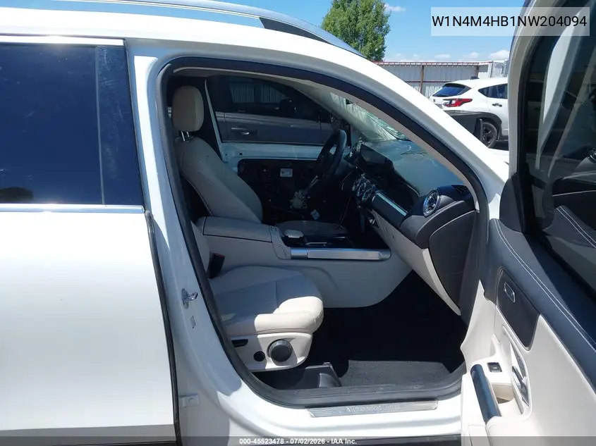 2022 Mercedes-Benz Glb 250 4Matic VIN: W1N4M4HB1NW204094 Lot: 45523478