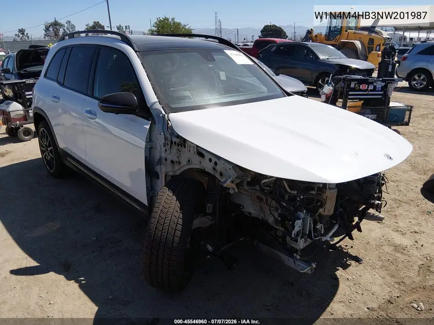 2022 Mercedes-Benz Glb 250 4Matic VIN: W1N4M4HB3NW201987 Lot: 45546960