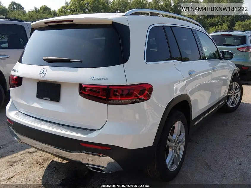 2022 Mercedes-Benz Glb 250 4Matic VIN: W1N4M4HBXNW181222 Lot: 45560673