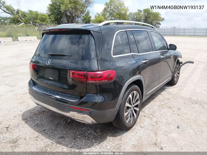 2022 Mercedes-Benz Glb 250 VIN: W1N4M4GB0NW193137 Lot: 45584474
