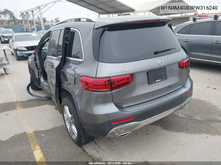 2023 Mercedes-Benz Glb 250 VIN: W1N4M4GB3PW316240 Lot: 45092052