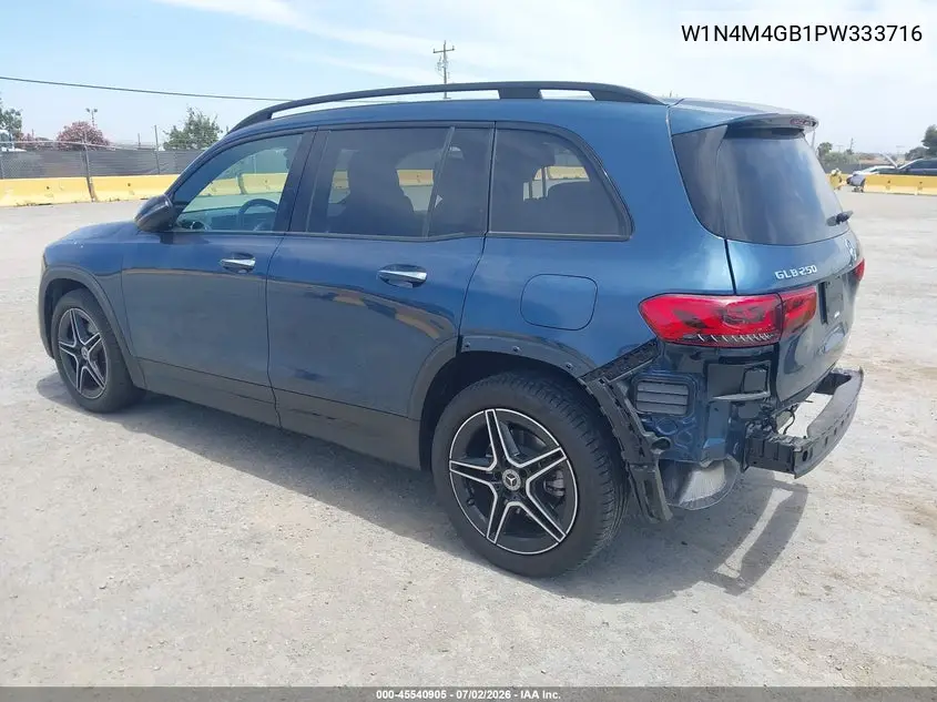 2023 Mercedes-Benz Glb 250 VIN: W1N4M4GB1PW333716 Lot: 45540905