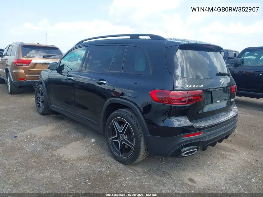 2024 Mercedes-Benz Glb 250 VIN: W1N4M4GB0RW352907 Lot: 45668508