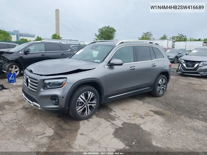 2025 Mercedes-Benz Glb 250 4Matic VIN: W1N4M4HB2SW416689 Lot: 45080584