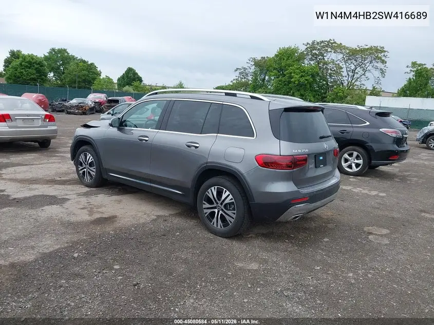 2025 Mercedes-Benz Glb 250 4Matic VIN: W1N4M4HB2SW416689 Lot: 45080584