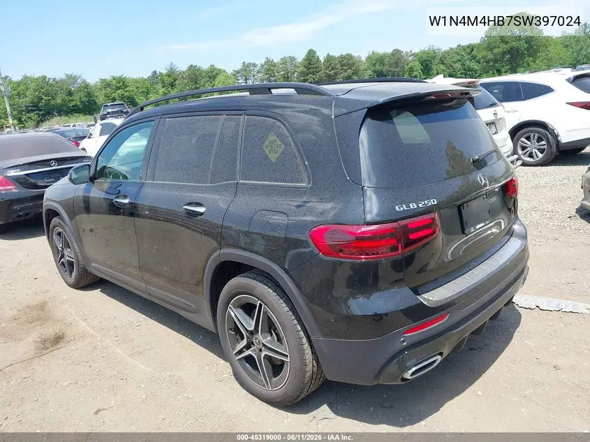 2025 Mercedes-Benz Glb 250 4Matic VIN: W1N4M4HB7SW397024 Lot: 45319000