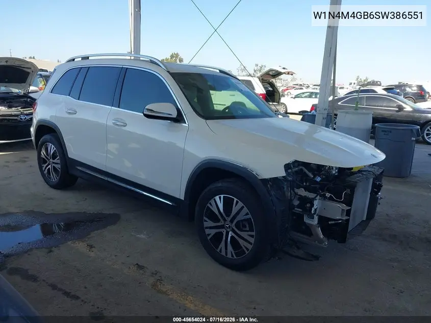 2025 Mercedes-Benz Glb 250 VIN: W1N4M4GB6SW386551 Lot: 45654024