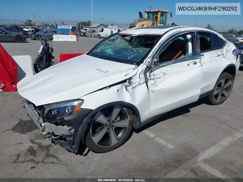 2017 Mercedes-Benz Glc 300 Coupe 4Matic VIN: WDC0J4KB9HF290292 Lot: 44642639