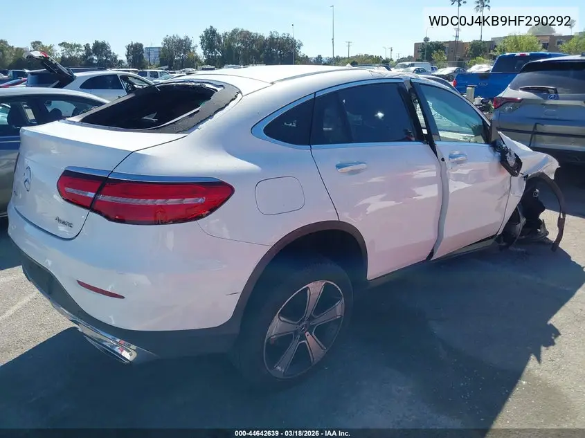 2017 Mercedes-Benz Glc 300 Coupe 4Matic VIN: WDC0J4KB9HF290292 Lot: 44642639