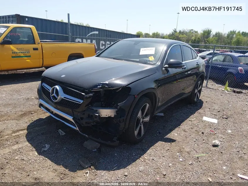 2017 Mercedes-Benz Glc 300 Coupe 4Matic VIN: WDC0J4KB7HF191745 Lot: 44829209