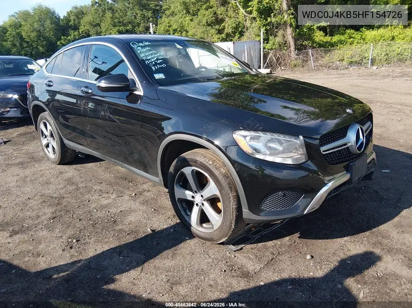 2017 Mercedes-Benz Glc 300 Coupe 4Matic VIN: WDC0J4KB5HF154726 Lot: 45463842