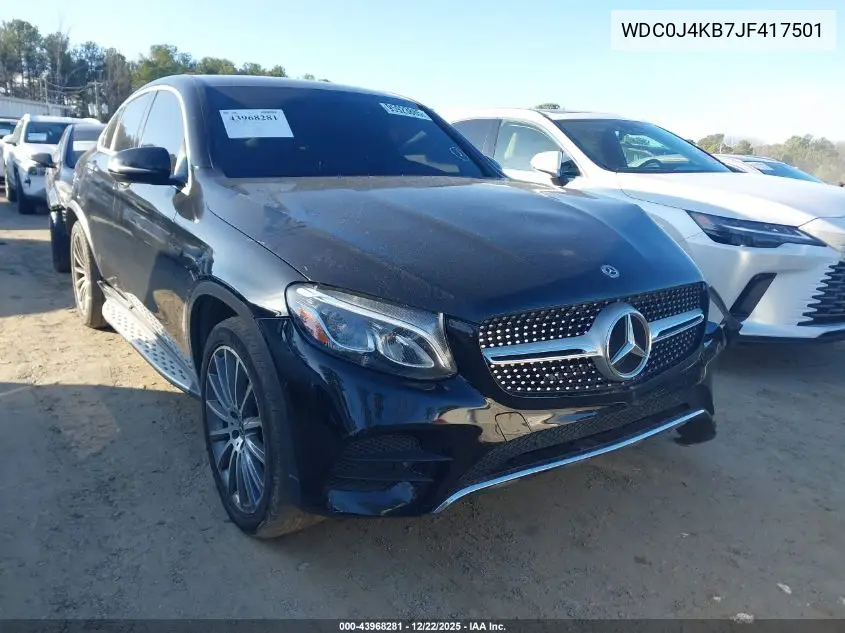 2018 Mercedes-Benz Glc 300 Coupe 4Matic VIN: WDC0J4KB7JF417501 Lot: 43968281