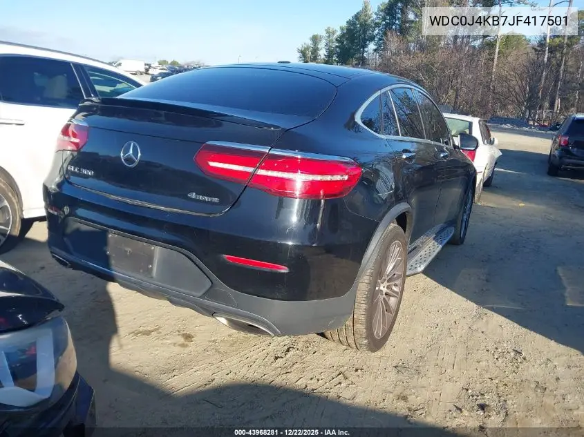 2018 Mercedes-Benz Glc 300 Coupe 4Matic VIN: WDC0J4KB7JF417501 Lot: 43968281